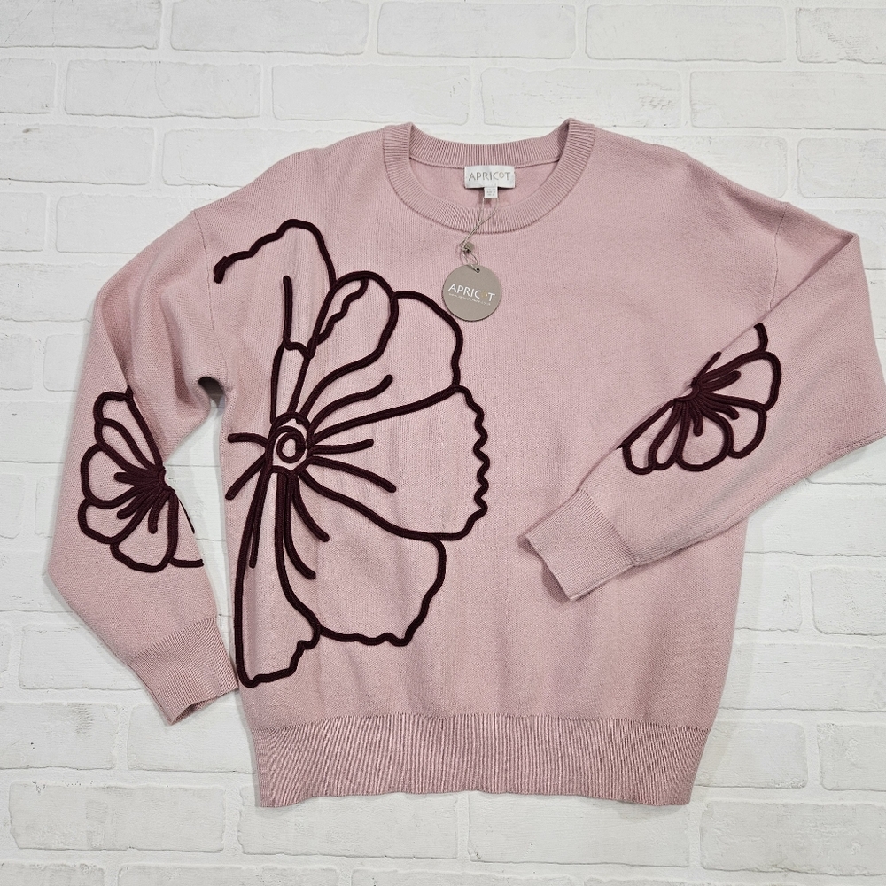 Embroidered floral sweater